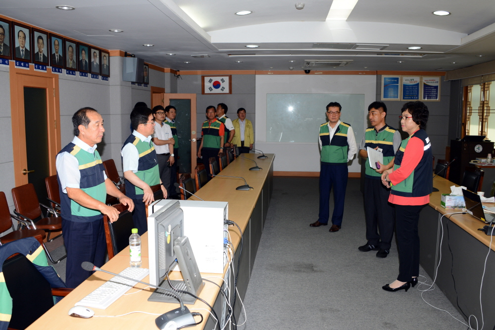 을지훈련 연습장 격려 방문