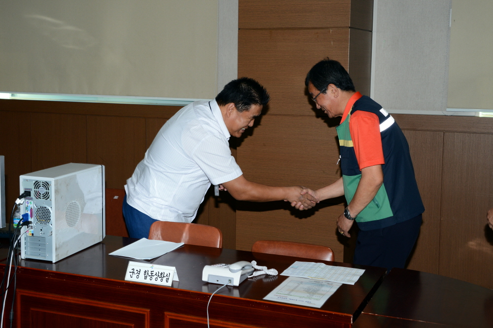 을지훈련 연습장 격려 방문