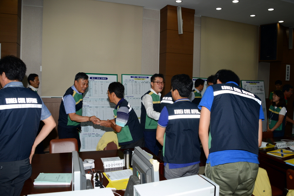 을지훈련 연습장 격려 방문