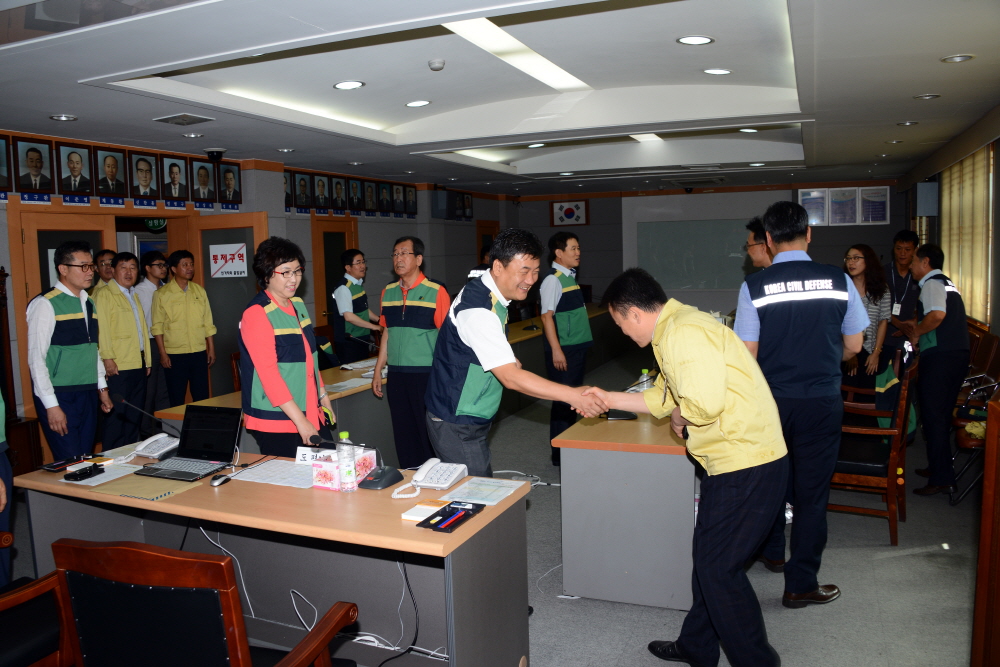 을지훈련 연습장 격려 방문