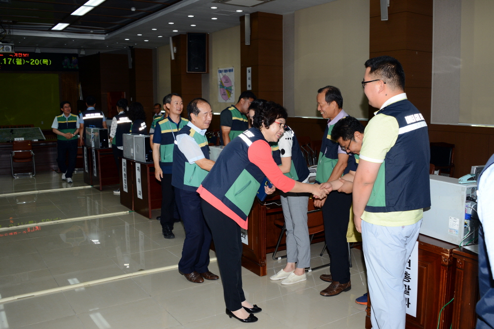 을지훈련 연습장 격려 방문