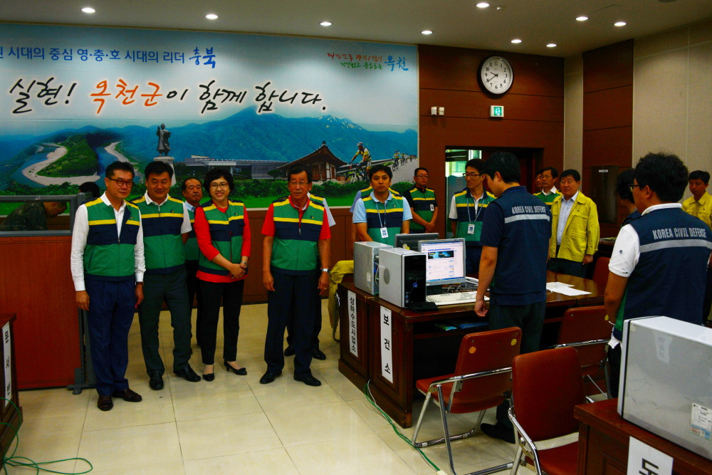 을지훈련 연습장 격려 방문