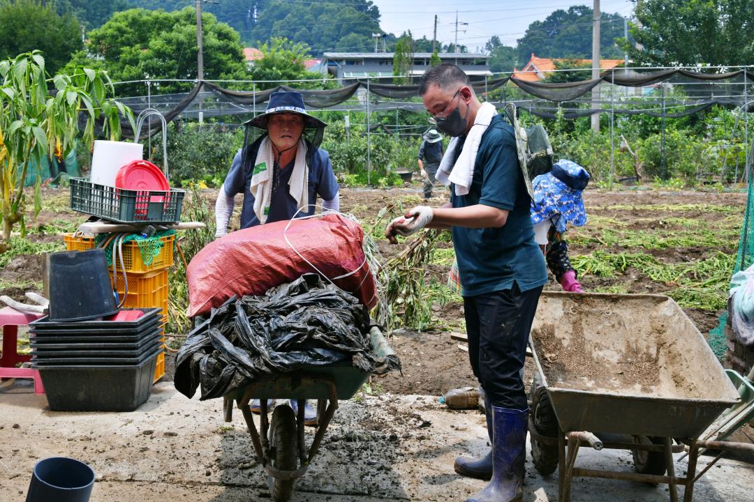 옥천군의회 괴산군 청천면 수해복구 봉사활동