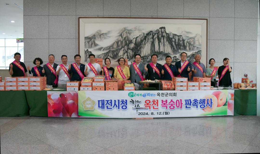 대전시청 옥천복숭아 판촉행사