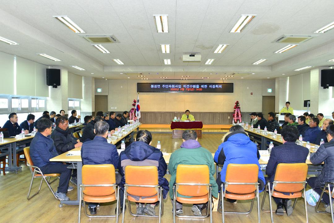 2020년 읍면이장회의 주민숙원사업 의견수렴（청성면）